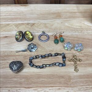 Elegant Silver and Gold Jewelry Set